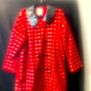 Tracey Reese limited boutique pea coat. Red with beige lining. EXQUISITE!!!